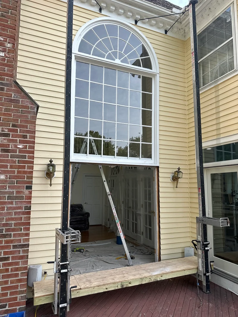 Removal of these large windows in New Canaan CT
